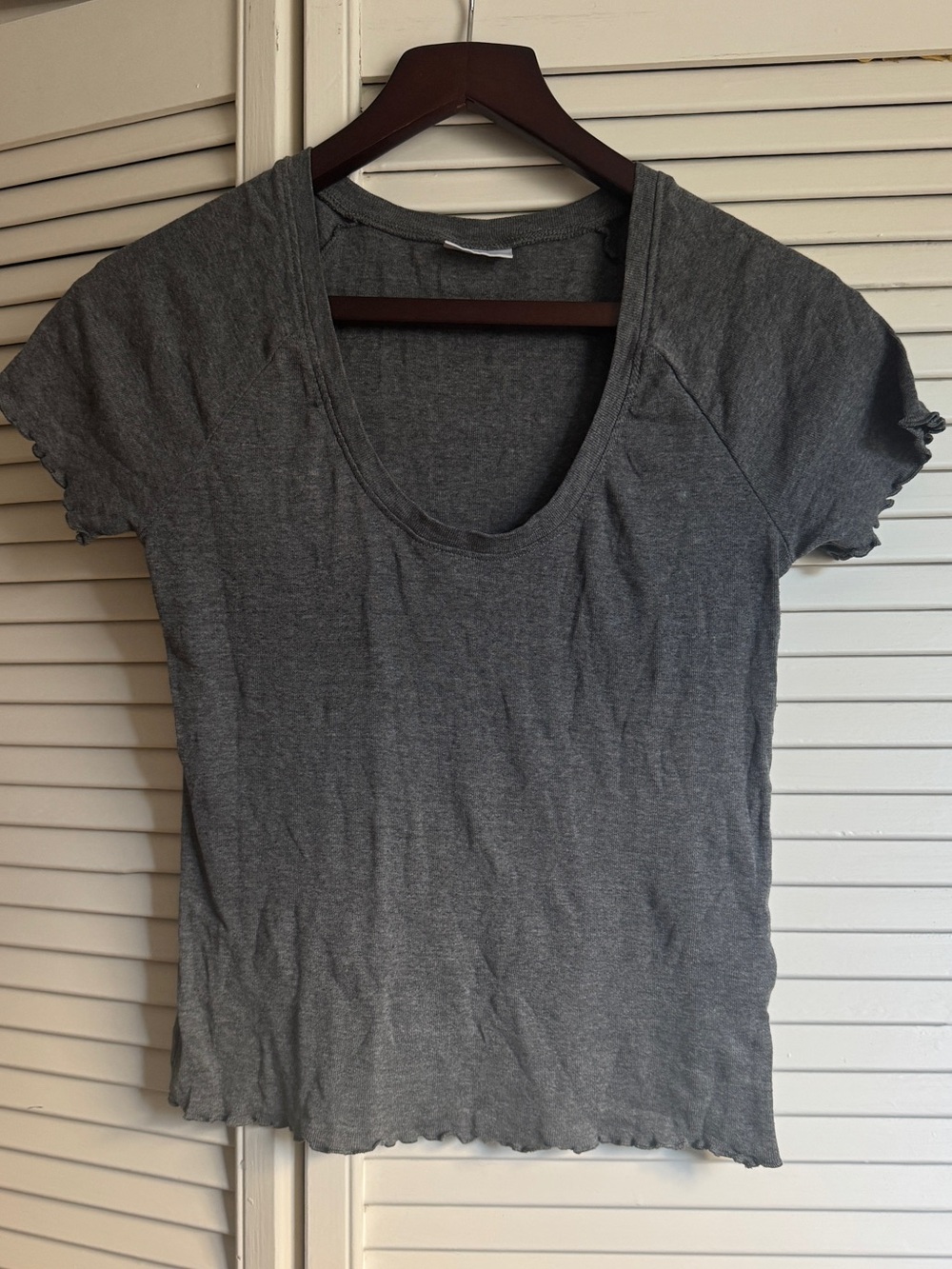 Abound Gray Scoop Neck Short Sleeve Tee